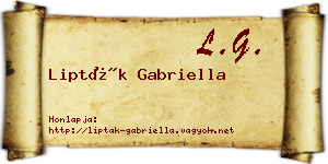 Lipták Gabriella névjegykártya